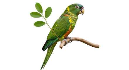 Isolated parrot on a branch