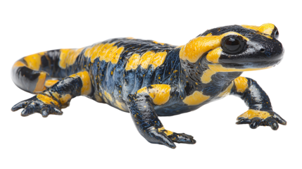 Fire Salamander Closeup Vivid Colors Amphibian Reptile