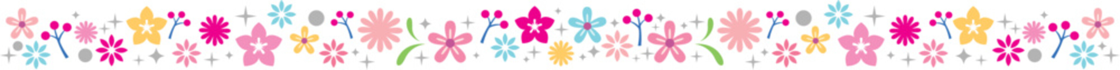 Fototapeta premium Floral divider - pink flower Frame Clipart SVG