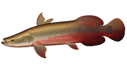 Isolated Arapaima Fish