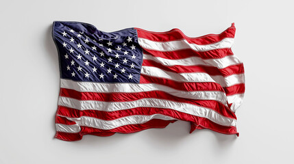 Obraz premium Symbol of Liberty: A proud symbol of freedom billows and waves in the wind, showcasing a close-up shot of the United States flag. Capturing the essence of liberty, national pride.