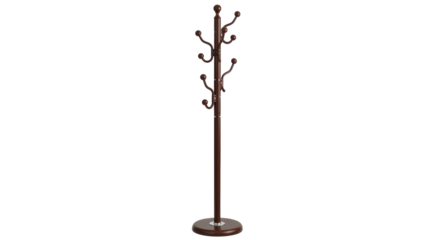 Isolated Wooden Coat Rack