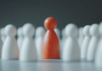 A single, distinct figure amidst a crowd