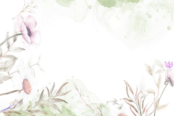 unique  watercolor abstract floral background