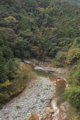愛媛県新居浜市　鹿森ダム付近の風景