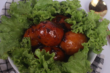 egg with soybean sauce