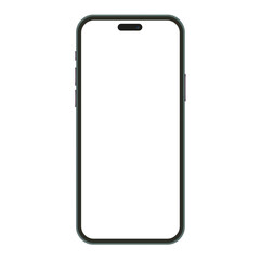 Psd mockup mobile device with white screen isolated