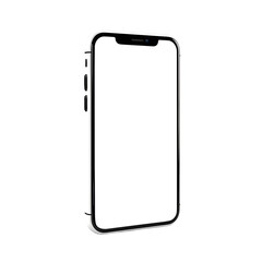 Psd mockup mobile device with white screen isolated
