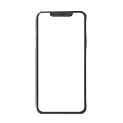 Psd mockup mobile device with white screen isolated