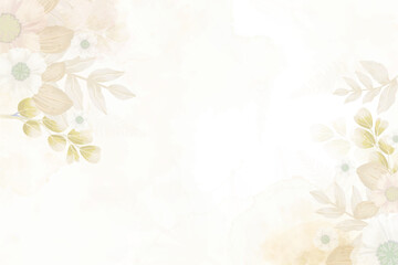 unique  watercolor abstract floral background
