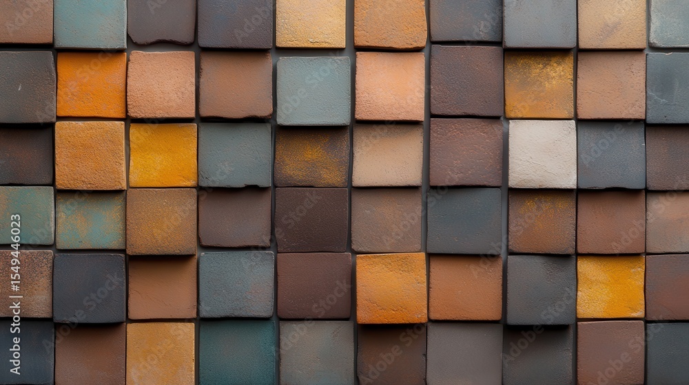 Poster an artistic display of colorful mosaic tiles provides a visually engaging pattern, showcasing creati