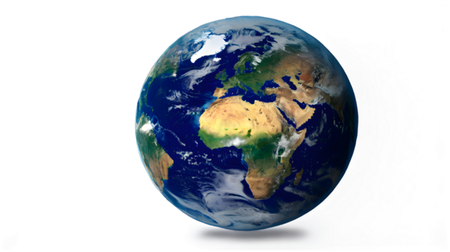 earth globe isolated on white