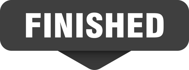 finished sticker. finished sign on transparent background