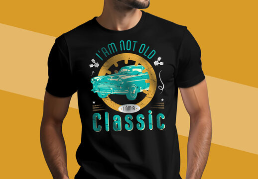 Vintage Car T Shirt Design