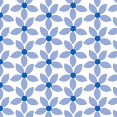 Flower geometruc decoration design with seamless background