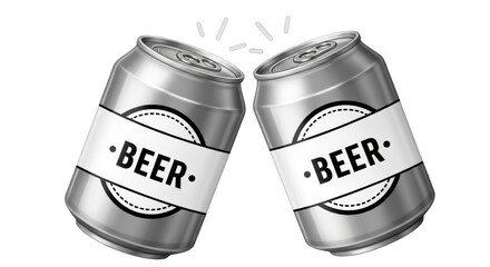 Isolated Beer cans
