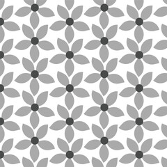 Flower geometruc decoration design with seamless background