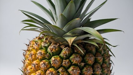 A fresh pineapple on white background
