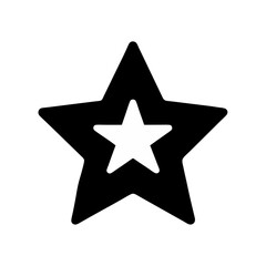 Fototapeta premium black silhouette of a review star icon on white ba.svg