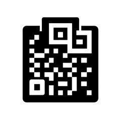 black silhouette of a qr code on white background .svg