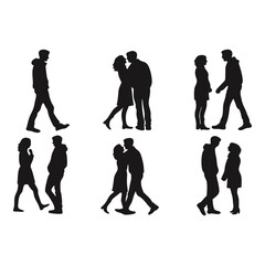 Silhouettes of Moments: A collection of captivating silhouette scenes that portrays a journey of connection, affection and love, capturing the essence of human bonds.
