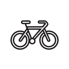 Fototapeta premium Simple bicycle outline design for modern graphics and branding