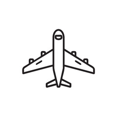 Airplane outline design for travel planning and travel themed projects