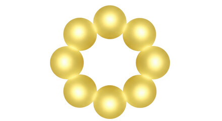 Isolated Circle of Golden Spheres