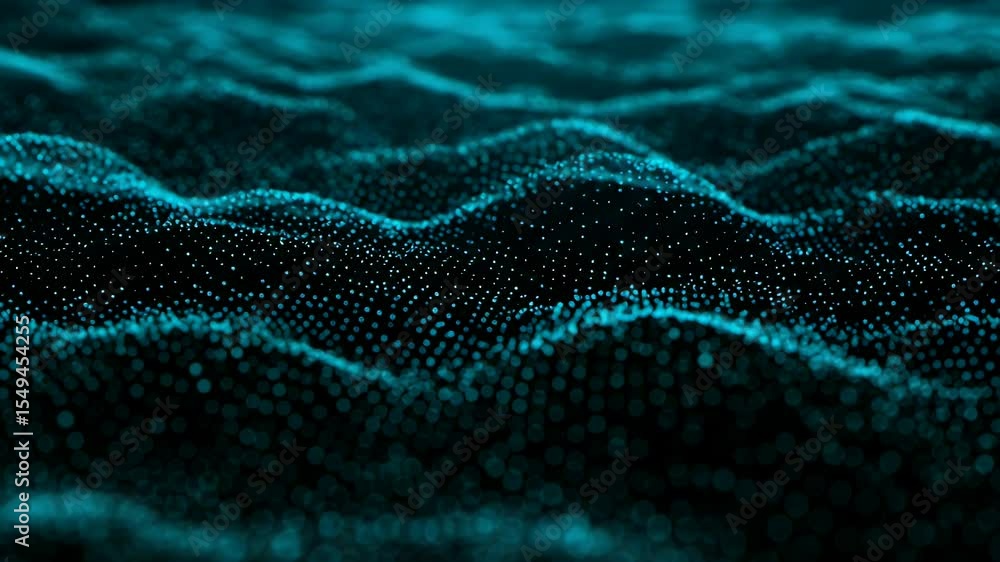 Poster abstract teal textured undulating pattern