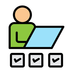 Efficent Work Vector Filled Icon Design