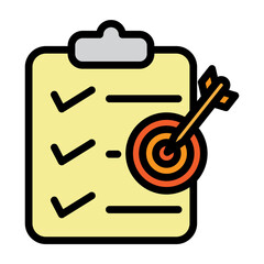 Task Goal Vector Filled Icon Design