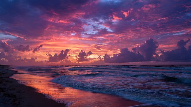 Stunning sunrise over south padre island texas - high definition wallpaper for your desktop beach wallpaper summer wallpaper beach background tropical nature .