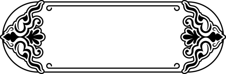 Floral Tittle Box Border Frame