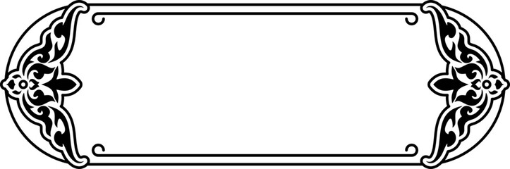 Floral Tittle Box Border Frame