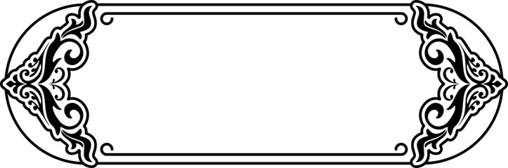 Floral Tittle Box Border Frame