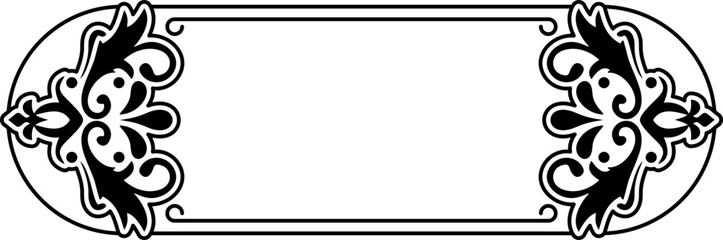 Floral Tittle Box Border Frame