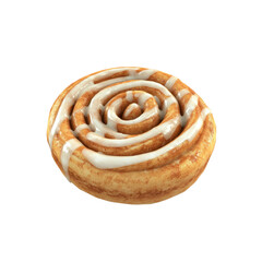 Fototapeta premium Delicious Glazed Cinnamon Roll Pastry - Sweet Treat, Bakery Item, Close-Up