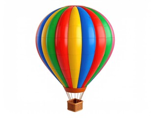 Naklejka premium Colorful Hot Air Balloon: A Joyful, Whimsical Illustration