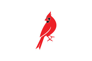 cardinal bird logo icon vector illustration