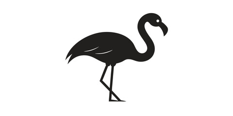 Elegant Flamingo Silhouette A Simple and Striking Vector Illustration