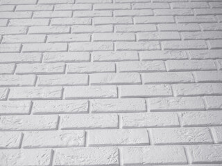 Minimal white brick wall surface close-up