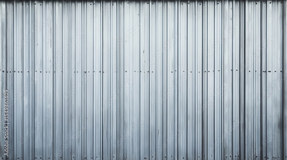 Poster close-up view of vertical metal texture in industrial setting with steel panels and subtle shadows h