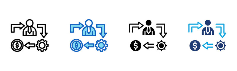 Implementation icon Multi Style Vector Illustration