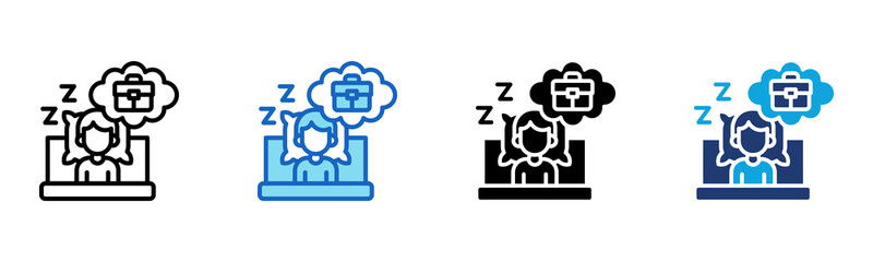 Dream Job icon Multi Style Vector Illustration