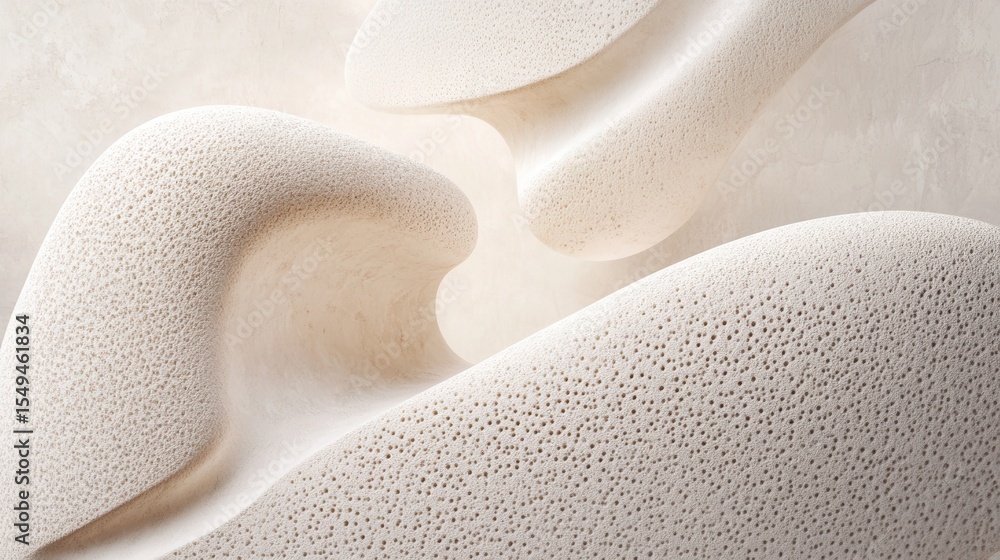 Aufkleber abstract textured shapes in soft neutral tones create a calming and serene atmosphere, perfect for m