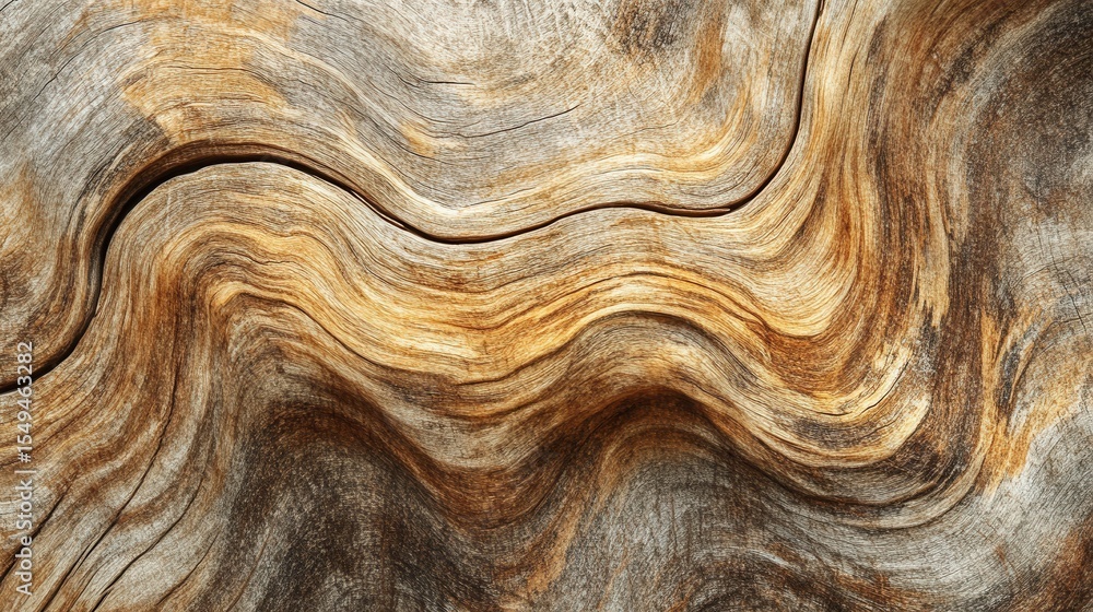 Poster abstract close-up of a natural wooden surface with intricate swirls and patterns showcasing organic 