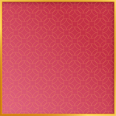 Chinese frame with oriental Asian elements on color background