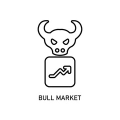 Icon a bull market, isolated against a clean background.