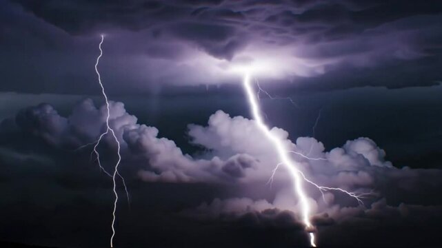 Super slow motion lightning flashes across heavy storm clouds, capturing the dramatic pulse of nature’s fury in stunning detail.

 - Powered by Adobe