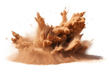 Fototapeta premium Desert Sand Explosion: Dramatic Texture for Design Projects transparent background png